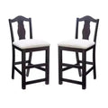 Linon Set of 2 24" Jandee Counter Height Barstool Dark Brown