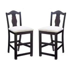 Linon Set of 2 24" Jandee Counter Height Barstool Dark Brown