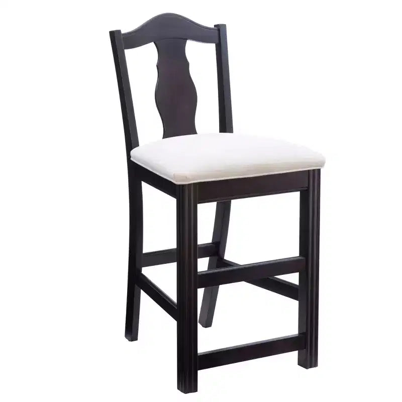 Linon Lot de 2 tabourets de bar Jandee de 61 cm de hauteur de comptoir, brun foncé