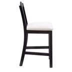 Linon Lot de 2 tabourets de bar Jandee de 61 cm de hauteur de comptoir, brun foncé