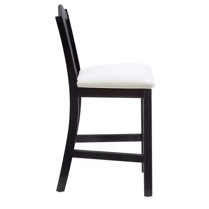 Linon Lot de 2 tabourets de bar Jandee de 61 cm de hauteur de comptoir, brun foncé
