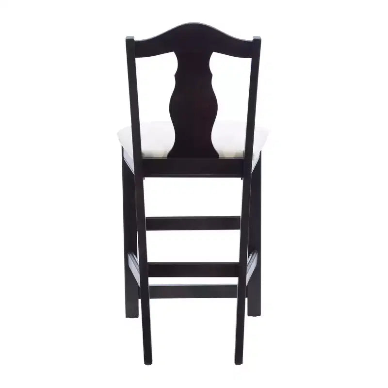 Linon Lot de 2 tabourets de bar Jandee de 61 cm de hauteur de comptoir, brun foncé