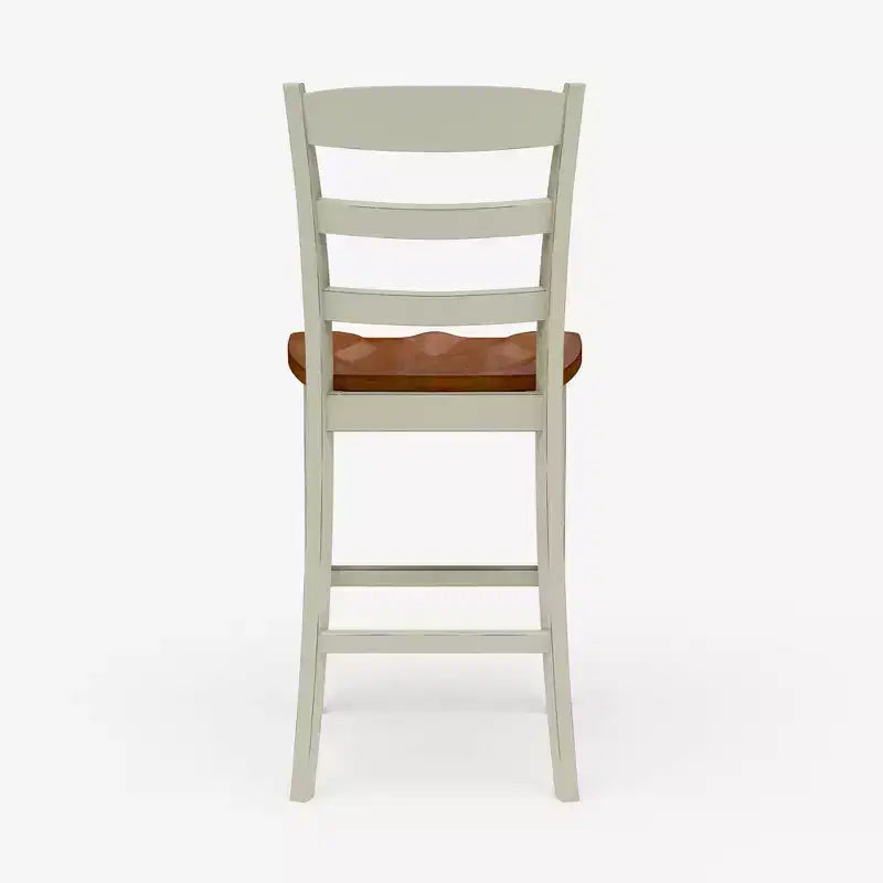 Tabouret de bar Monarch hauteur comptoir blanc cassé - Homestyles : Chaises d'îlot en bois dur, tabouret de cuisine avec dossier