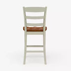 Tabouret de bar Monarch hauteur comptoir blanc cassé - Homestyles : Chaises d'îlot en bois dur, tabouret de cuisine avec dossier