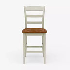 Tabouret de bar Monarch hauteur comptoir blanc cassé - Homestyles : Chaises d'îlot en bois dur, tabouret de cuisine avec dossier