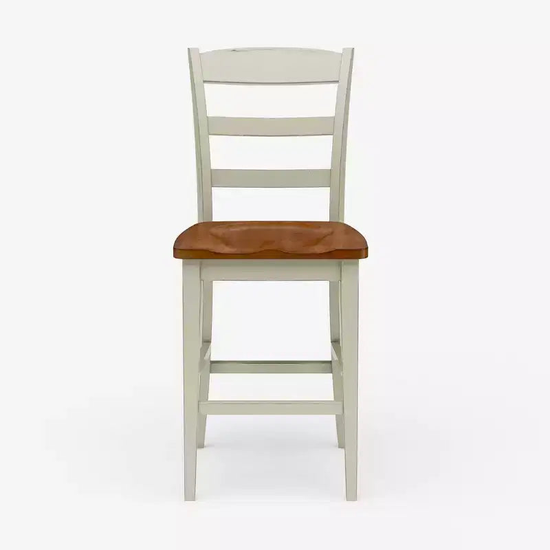 Tabouret de bar Monarch hauteur comptoir blanc cassé - Homestyles : Chaises d'îlot en bois dur, tabouret de cuisine avec dossier