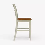 Tabouret de bar Monarch hauteur comptoir blanc cassé - Homestyles : Chaises d'îlot en bois dur, tabouret de cuisine avec dossier