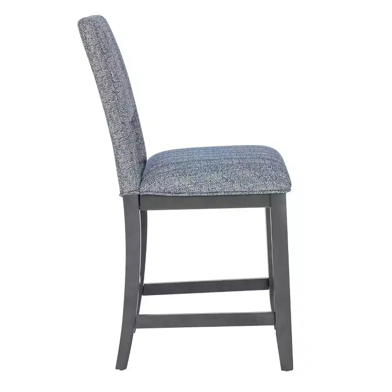 Tabouret de bar Powell Harlan avec assise rembourrée, lot de 2 : sans accoudoirs, dossier plein, cadre en bois d'hévéa, capacité de 125 kg