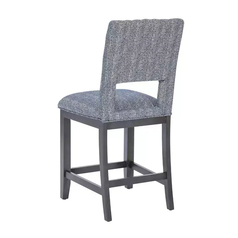 Tabouret de bar Powell Harlan avec assise rembourrée, lot de 2 : sans accoudoirs, dossier plein, cadre en bois d'hévéa, capacité de 125 kg