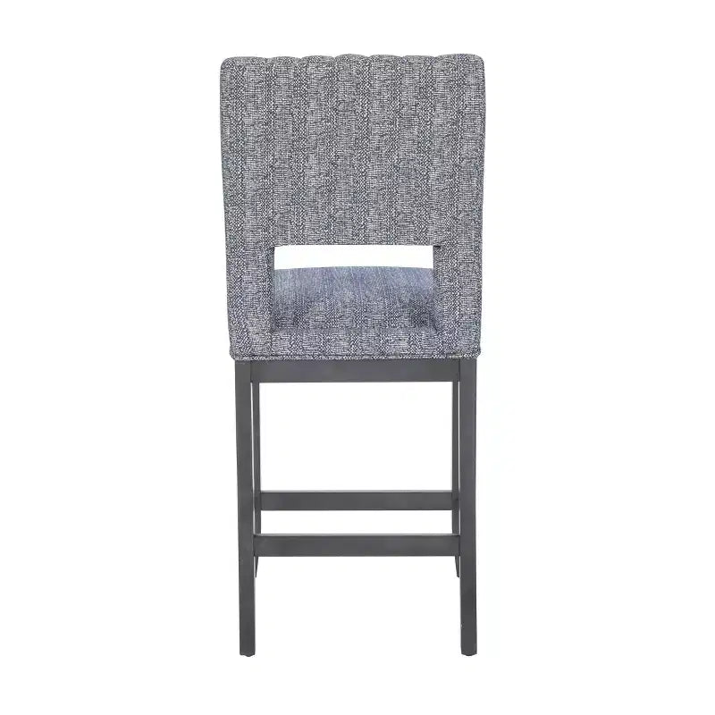 Tabouret de bar Powell Harlan avec assise rembourrée, lot de 2 : sans accoudoirs, dossier plein, cadre en bois d'hévéa, capacité de 125 kg