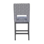 Tabouret de bar Powell Harlan avec assise rembourrée, lot de 2 : sans accoudoirs, dossier plein, cadre en bois d'hévéa, capacité de 125 kg