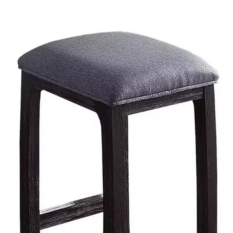 Tabouret de bar à hauteur de comptoir Razo 40,6 cm Tissu/Expresso vieilli - Acme Furniture : Rembourrage en lin, base en bois