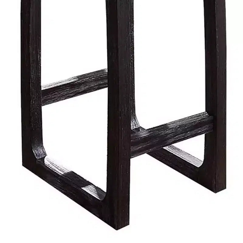 Tabouret de bar à hauteur de comptoir Razo 40,6 cm Tissu/Expresso vieilli - Acme Furniture : Rembourrage en lin, base en bois