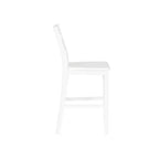 Tabouret de bar style ferme Helby X-Back en bois au fini blanc de 25,25 po – Powell : acacia massif et bois d'hévéa
