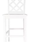 Tabouret de bar style ferme Helby X-Back en bois au fini blanc de 25,25 po – Powell : acacia massif et bois d'hévéa