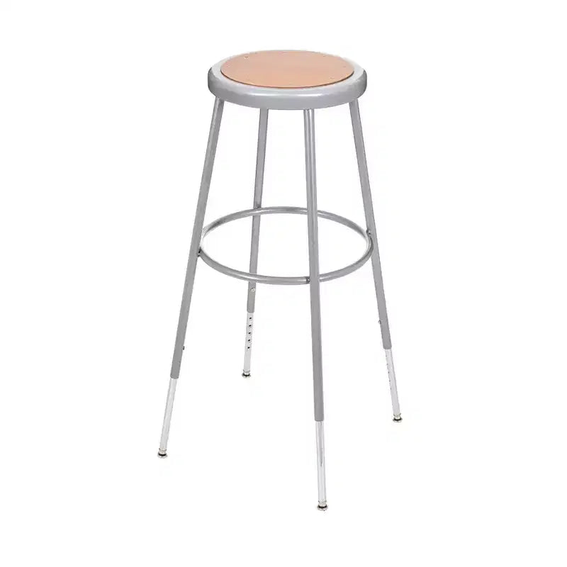 Lot de 2 tabourets en acier gris robustes réglables de 81 à 99 cm - Hampden Furnishings