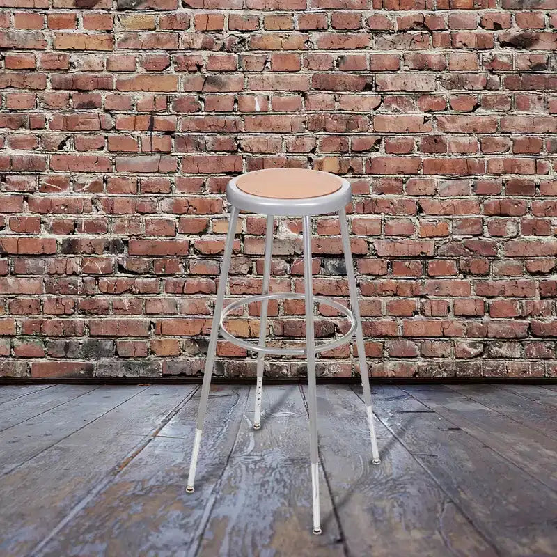 Lot de 2 tabourets en acier gris robustes réglables de 81 à 99 cm - Hampden Furnishings