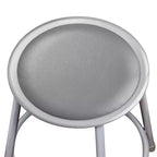 Tabouret de bar réglable en vinyle robuste avec dossier, lot de 2, gris - Hampden Furnishings