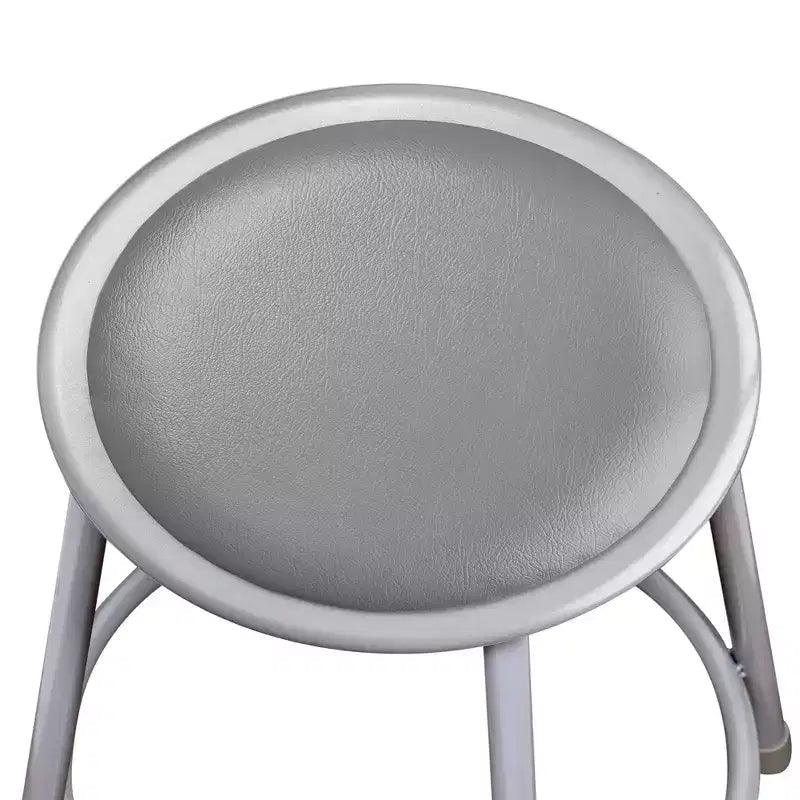Tabouret de bar réglable en vinyle robuste avec dossier, lot de 2, gris - Hampden Furnishings