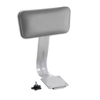 Tabouret de bar réglable en vinyle robuste avec dossier, lot de 2, gris - Hampden Furnishings