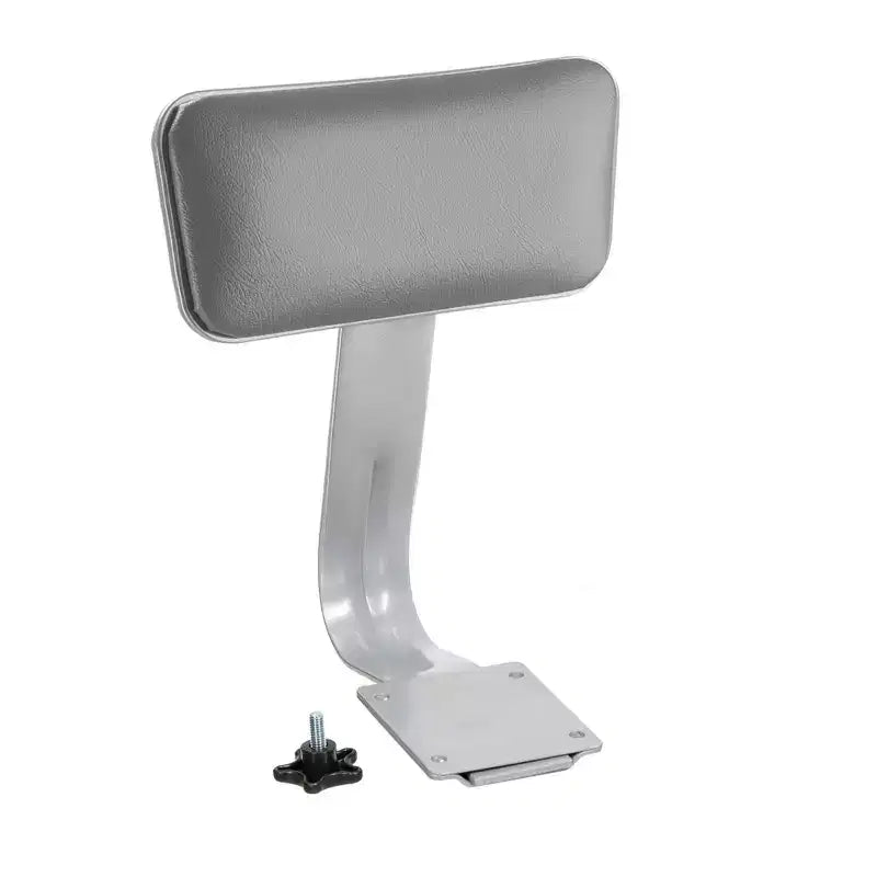 Tabouret de bar réglable en vinyle robuste avec dossier, lot de 2, gris - Hampden Furnishings