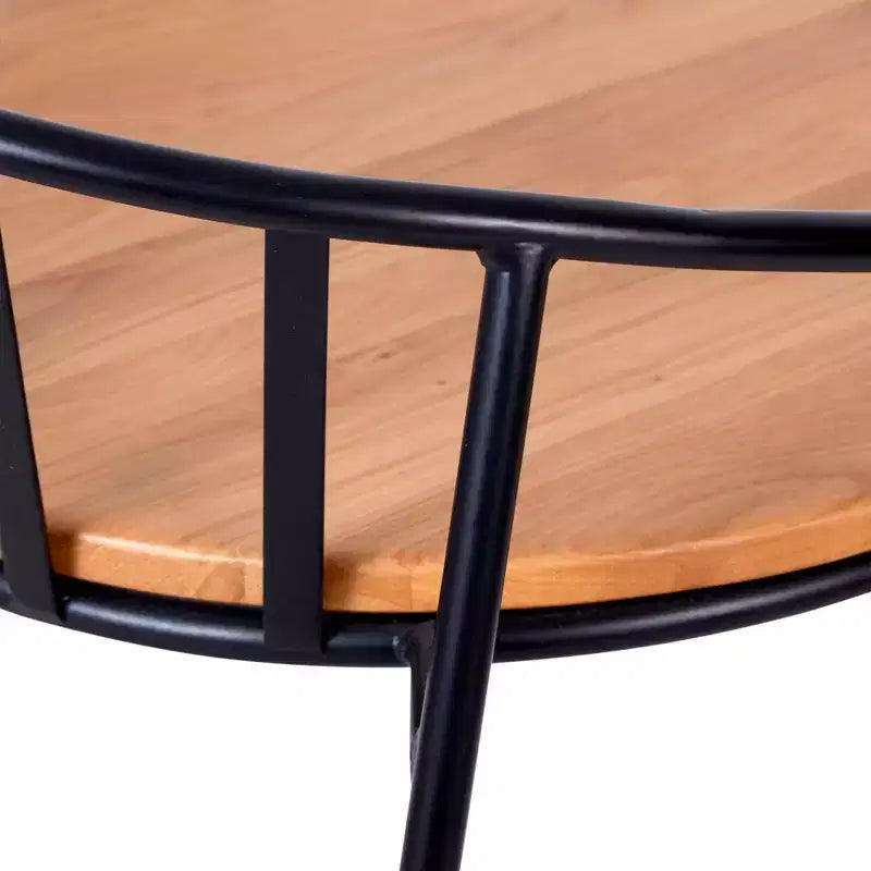 ClickDecor Ensemble de 2 tabourets de bar Bedford Noirs : Hauteur fixe de 76 cm, Cadre métallique, Repose-pieds, Patins de protection du sol
