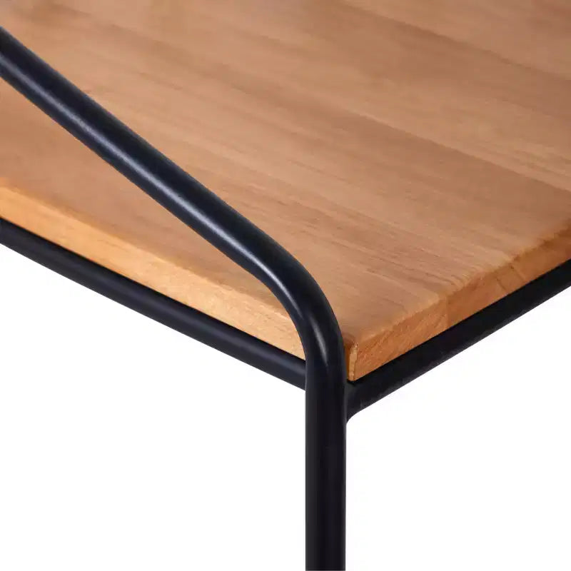 ClickDecor Ensemble de 2 tabourets de bar Bedford Noirs : Hauteur fixe de 76 cm, Cadre métallique, Repose-pieds, Patins de protection du sol