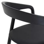 Armen Living Tabouret de bar Apache en bois et similicuir chêne noir