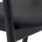 Armen Living Tabouret de bar Apache en bois et similicuir chêne noir