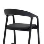 Armen Living Tabouret de bar Apache en bois et similicuir chêne noir