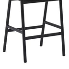 Armen Living Tabouret de bar Apache en bois et similicuir chêne noir