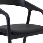 Armen Living Tabouret de bar Apache en bois et similicuir chêne noir