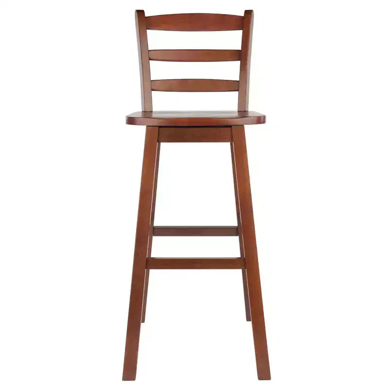 Tabouret de bar à hauteur de comptoir Winsome Scalera Ladder Back à assise pivotante Noyer : Hauteur fixe, Cadre en bois, Capacité 100 kg