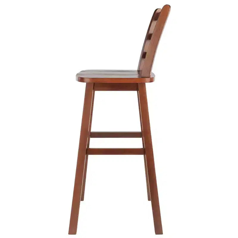 Tabouret de bar à hauteur de comptoir Winsome Scalera Ladder Back à assise pivotante Noyer : Hauteur fixe, Cadre en bois, Capacité 100 kg