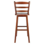 Tabouret de bar à hauteur de comptoir Winsome Scalera Ladder Back à assise pivotante Noyer : Hauteur fixe, Cadre en bois, Capacité 100 kg