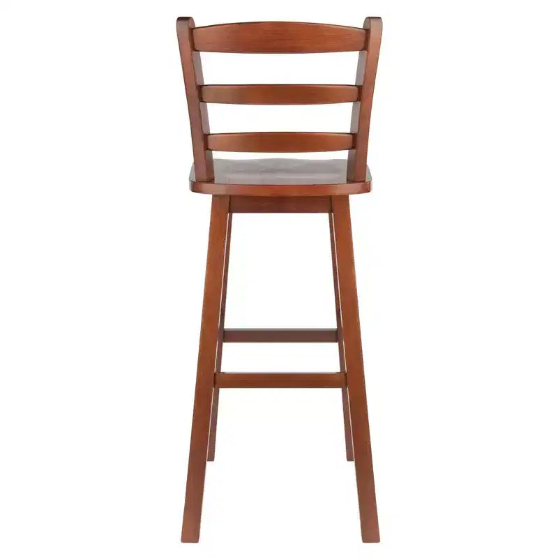 Tabouret de bar à hauteur de comptoir Winsome Scalera Ladder Back à assise pivotante Noyer : Hauteur fixe, Cadre en bois, Capacité 100 kg