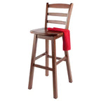 Tabouret de bar à hauteur de comptoir Winsome Scalera Ladder Back à assise pivotante Noyer : Hauteur fixe, Cadre en bois, Capacité 100 kg
