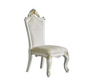 Lot de 2 chaises de salle à manger en tissu Picardy de 28 po PU/Perle antique Butterscotch : style Queen Anne, capitonnées - Acme Furniture