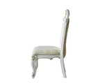 Lot de 2 chaises de salle à manger en tissu Picardy de 28 po PU/Perle antique Butterscotch : style Queen Anne, capitonnées - Acme Furniture
