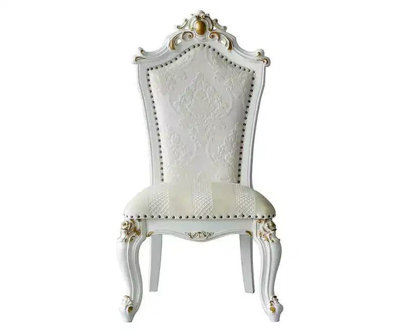 Lot de 2 chaises de salle à manger en tissu Picardy de 28 po PU/Perle antique Butterscotch : style Queen Anne, capitonnées - Acme Furniture