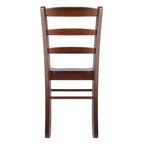 Lot de 2 chaises échelle en noyer antique - Winsome : Bois dur, non tapissé, sièges de cuisine