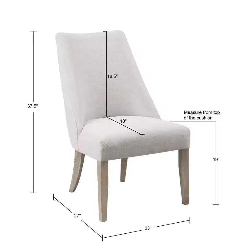 Lot de 2 chaises de salle à manger Winfield couleur ivoire - Martha Stewart