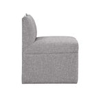 Chaise à roulettes Comfort Pointe Delray gris cendré : Rembourrée, pieds en métal, rembourrage en mousse, aucun assemblage requis