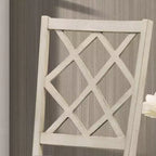 24/7 Shop At Home Chaises Moonglint Farmhouse : rembourrées, blanc antique/noyer foncé - ensemble de 2