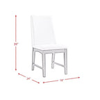 Lot de 2 chaises d'appoint Simms de hauteur standard, noyer - Picket House Furnishings : style Parsons rembourré crème