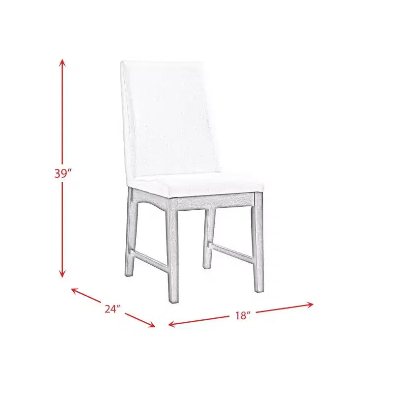 Lot de 2 chaises d'appoint Simms de hauteur standard, noyer - Picket House Furnishings : style Parsons rembourré crème