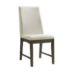 Lot de 2 chaises d'appoint Simms de hauteur standard, noyer - Picket House Furnishings : style Parsons rembourré crème