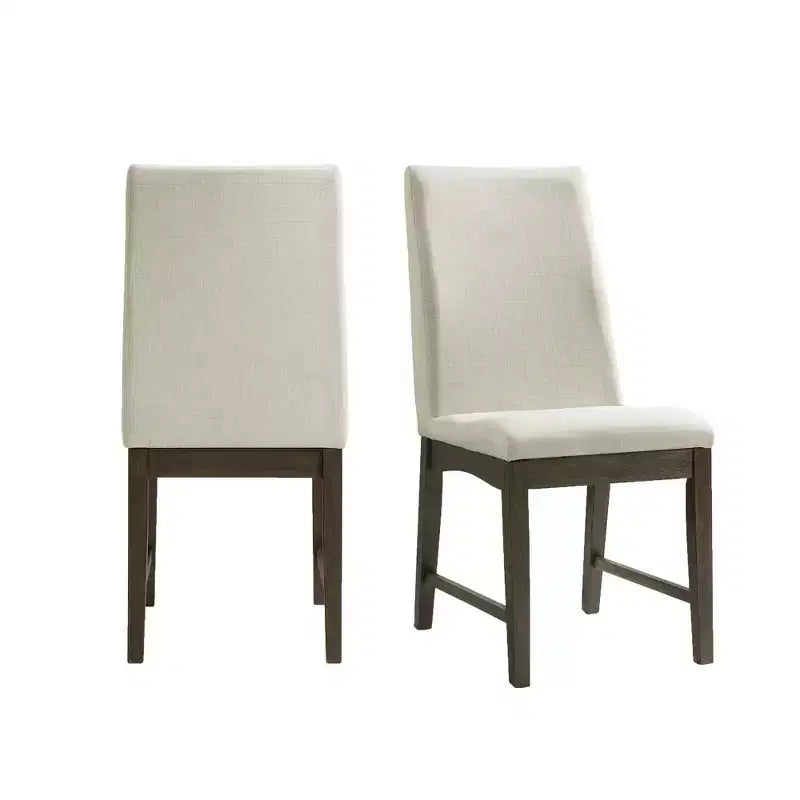 Lot de 2 chaises d'appoint Simms de hauteur standard, noyer - Picket House Furnishings : style Parsons rembourré crème