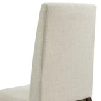Lot de 2 chaises d'appoint Simms de hauteur standard, noyer - Picket House Furnishings : style Parsons rembourré crème