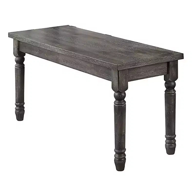Banc Wallace Bleu vieilli délavé - Meubles Acme : Cadre en bois d'hévéa, capacité de 113 kg, forme rectangulaire
